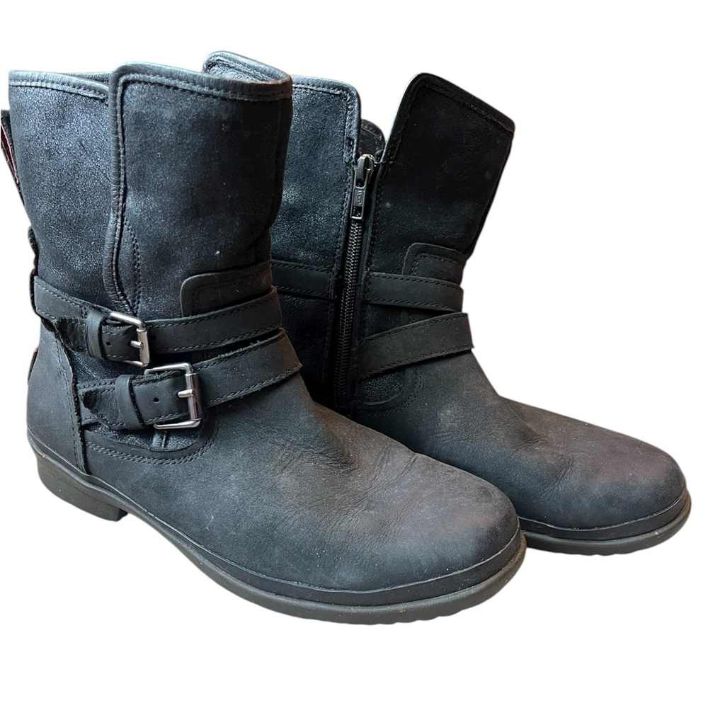 Ugg Black Women’s Simmons Stout Leather Waterproof Boots